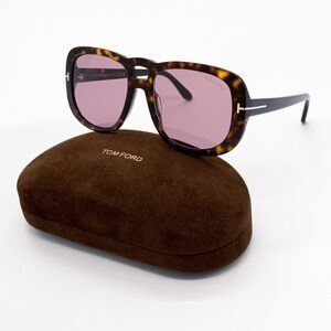NEW TOM FORD BILLIE TF1012 ECO 52Y WOMEN SUNGLASSES FT1012/S HAVANA EYEWEAR